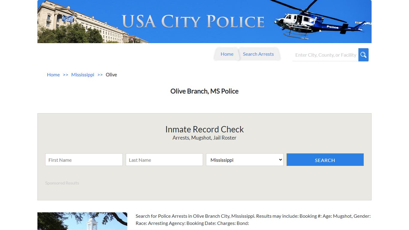 Olive Branch, MS Police | Jail Records